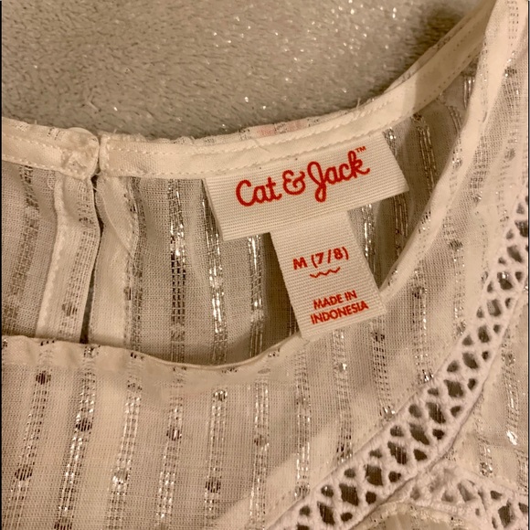 Boho Style Flowy Top w/ Metallic Accents S: 7/8 - Picture 2 of 5